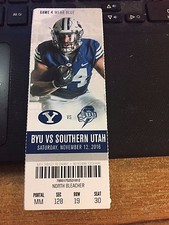 2016 BYU COUGARS VS SOUTHERN UTAH COLLEGE FOOTBALL TICKET STUB 11/12