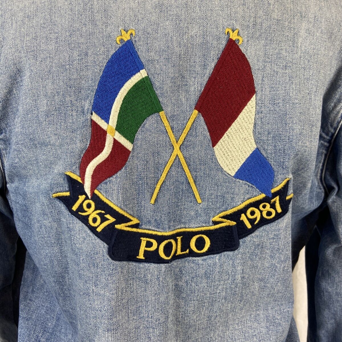 Ralph Lauren Polo denim bomber jacket 1967 1987 small | eBay Ralph Lauren Polo denim bomber jacket 1967 1987 small | eBay