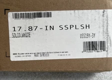 17.875 in. W Cultured Marble Vanity Sidesplash in White USS19Y-3Y