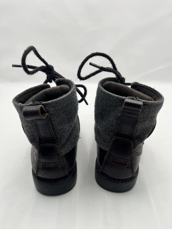 Botas Polo Ranger Ralph Lauren 991363 Marrom Infantil Tamanho 12.5 - Imagem 3 de 4