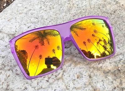 XXL Oversized HUGE Square COLOR Mirror Lens large Women Aviator