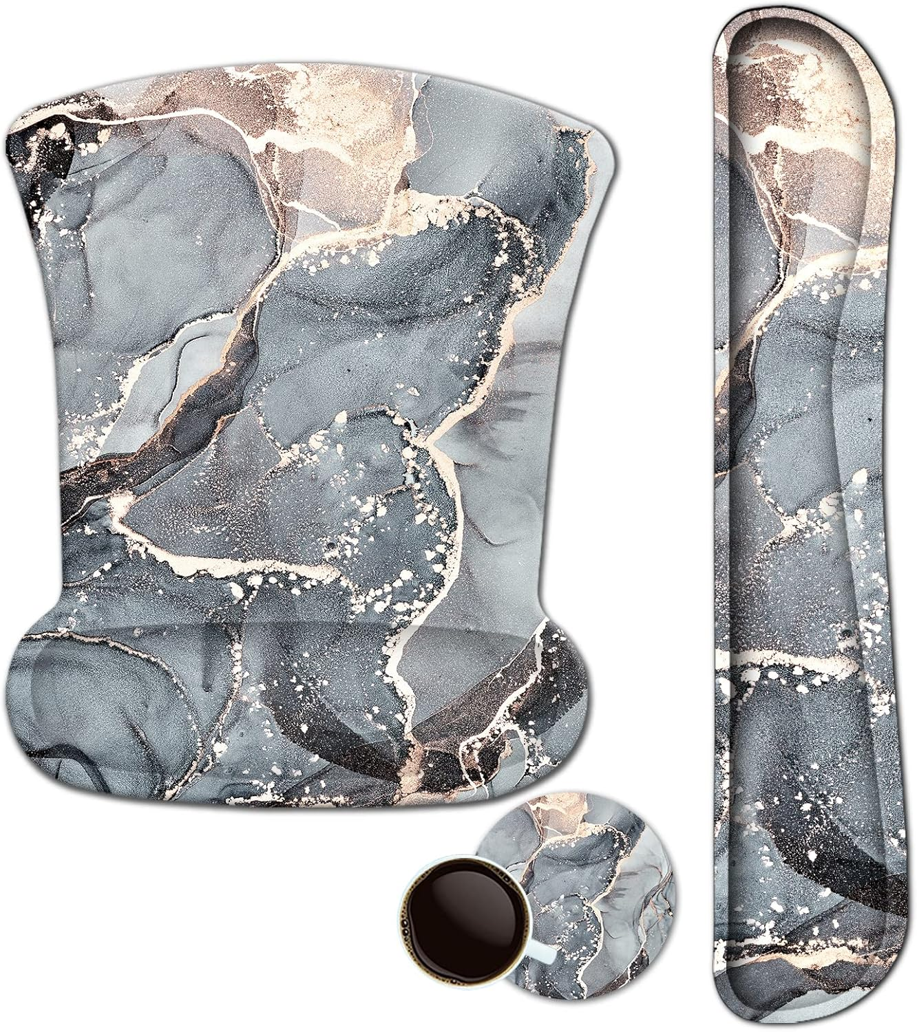 Ergonomic Keyboard Wrist Rest and Mouse Pad with Wrist Support for Comfort