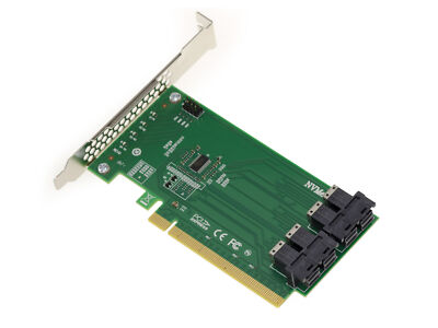 PCIe 16X 4 SSD U.2 NVMe U2 68Pin SFF-8639 - MODE BIFURCATION