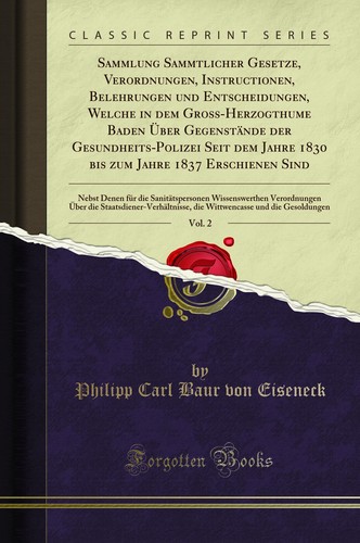 Sammlung Sammelliche Gesetze, Verordnungen, Instruktionen, Lehren und