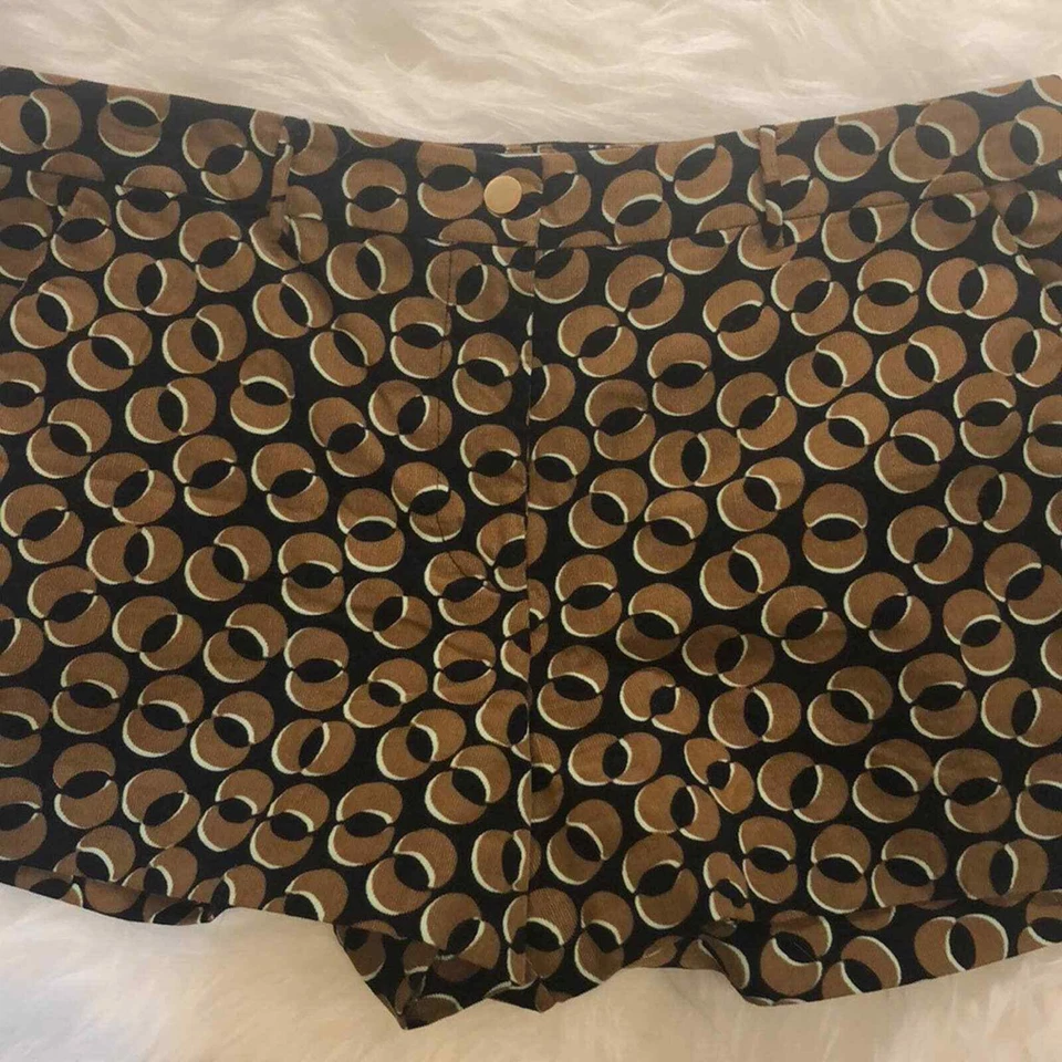 Pantalones Cortos Alane By Diane Von Furstenberg Marrón Tostado Pana Claro Para Mujer Talla 6 Foto 3 de 4