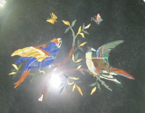 18" Marble coffee Table Top Inlay Handicraft luxurious Table Living Room Decor - 第 2/5 張圖片