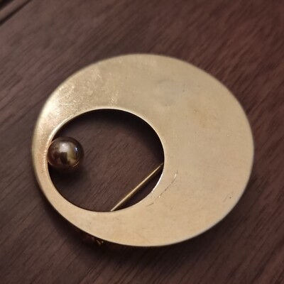Designer Brosche Modernist Gold Gepunzt Ges.Gesch! AH