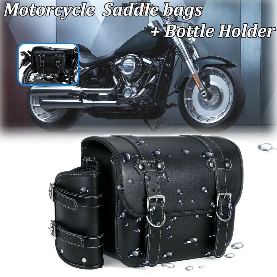 Saddle Bags Saddlebags For Yamaha V Star 650 950 1100 1300 XVS Custom Classic - Image 2 of 4