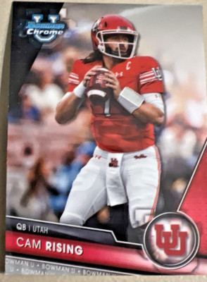 CAM RISING 2023 Bowman Chrome University Football #198 UTAH UTES FOOTBALL CARD