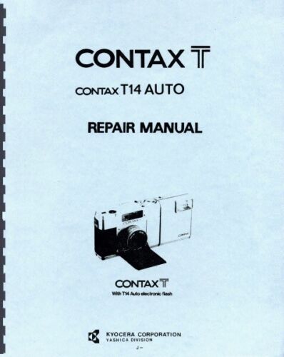 Kamera Contax T i Contax T14 Auto Flash Repair Manual Reprint - Zdjęcie 1 z 2
