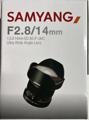 New Samyang F2.8/14mm 1:2.8 14mm ED AS IF UMC Ultra Wide Angle Lens SY14M-C