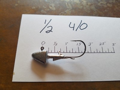 25 3//8oz Round Head Jigs Mustad BLN 32746 Hooks 2//0 3//0 4//0 5//0 6//0 U Choose