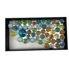 Lot of of Cats Eye Marbles Various Veins Colors Glass