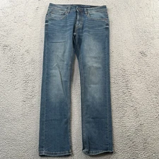 The Perfect Jean NYC Jeans Mens 29x32 Blue Slim Fit Stretch Casual Denim Whisker