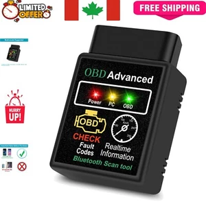 Bluetooth compact OBD II Outil de diagnostic pour vérifier le dépannage de la lumière du moteur