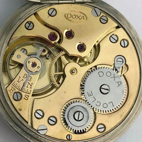 Rare Big Swiss ANTIQUE Mens Marriage Luxury Wristwatch DOXA with Enamel Dial - Picture 15 of 18