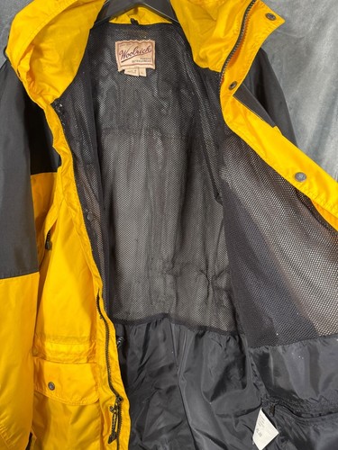 Woolrich Work Coat Men's Rugged Outdoor Jacket Yellow & Black Large - Picture 7 of 14