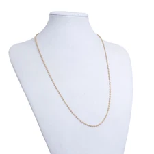 Stainless Steel Ball Chain Necklace Gold Plated 60cm(23 5/8") long, 2 mm