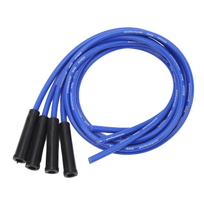Kit 2 Fils D'Allumage 8 Mm Silicone + Noyau Carbure De Silicium – 1 M, Haute Performance, Bleu/Noir/Rouge