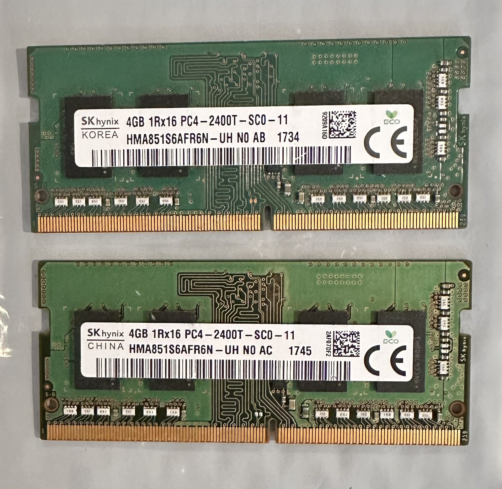 Hynix Ddr4 Hma851u6afr6n SK Hynix 4GB 1Rx16 PC4-2400T DIMM RAM