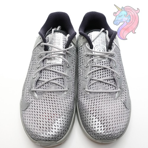 Nike Metcon 6 Gym Training Shoes Metallic Silver Womens Size 8 CV8407 004 - Picture 6 of 14