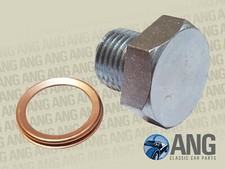 MGA, MGB, MGB-GT, MG MIDGET & SPRITE ENGINE OIL SUMP DRAIN PLUG & WASHER 88G257