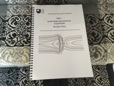 M821 Nichtlineare Differentialgleichung - Open University *Master* Modul - NEUESTES