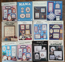 Cross Stitch Craft Pattern LOT of 12 Country Folk Sampler Stoney Creek