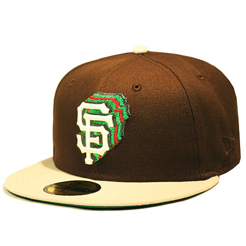 New Era San Francisco Giants Cooperstown Brown Fitted Hat MLB 07 ASG Side Patch - Picture 4 of 6