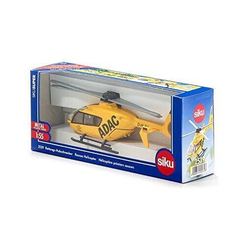 SIKU SUPER 1:55 DIE CAST ELICOTTERO PRONTO SOCCORSO RESCUE HELICOPTER ART 2539 - Immagine 2 di 3