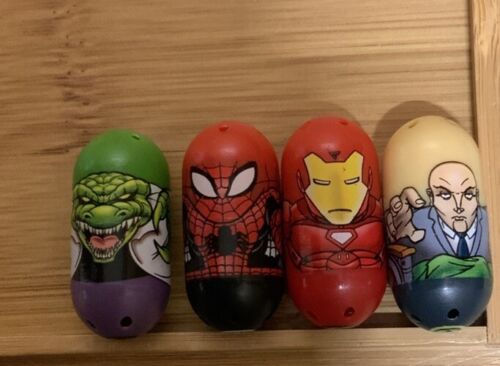 Marvel Moose Toys, Mighty Beanz - 4. Spider-Man, Ironman, Professor X, 2010