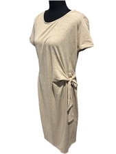 Wonderly Long Tie Side Oatmeal Tshirt Dress Size Large