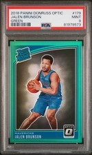 2018 Panini Donruss Optic Jalen Brunson Green Prizm /5 Rookie PSA 9 None Higher