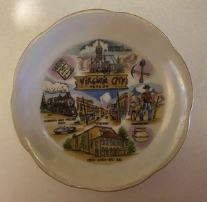 Virginia City, Nevada .   Decorative Plate With Pearl Finish,  nevada pre-owned