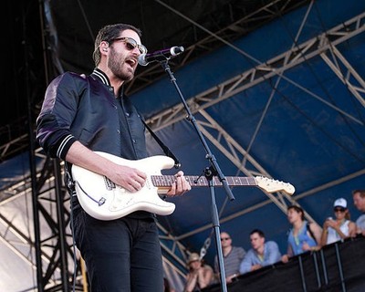 Ryan Merchant of Capital Cities performs at the 2014 Hangout Music- Old Photo