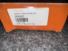 Outlet 20A Gfci 125V #0F6207 for Generac