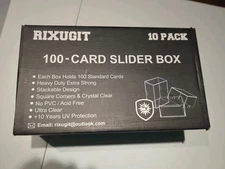10 Pack 100 Count Deck Case Card Box  2 Piece Trading Storage Box Hard Plastic