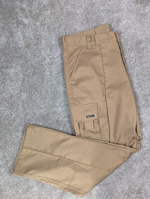 Site King Mens Work Cargo Trousers W38 Short Beige Utility Workwear Pants