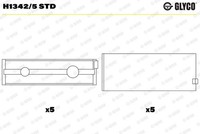 Glyco H1342/5 STD Kurbelwellenlager Passend FüR Nissan Opel Renault