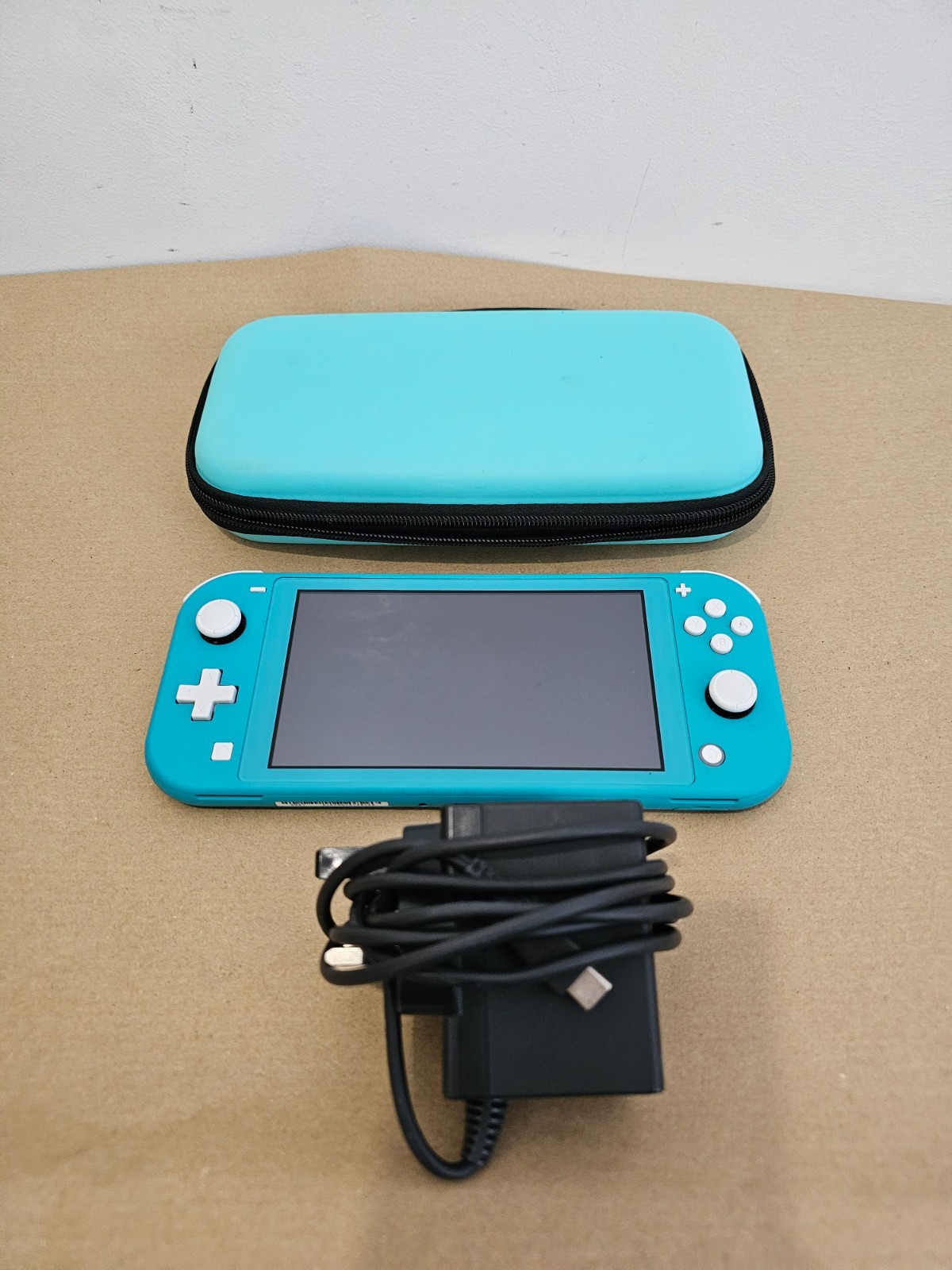 Nintendo Switch Lite Turquoise Console Immaculate Screen Hardly Used + Case