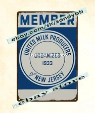 1933 United Milk Producers Of New Jersey tin sign