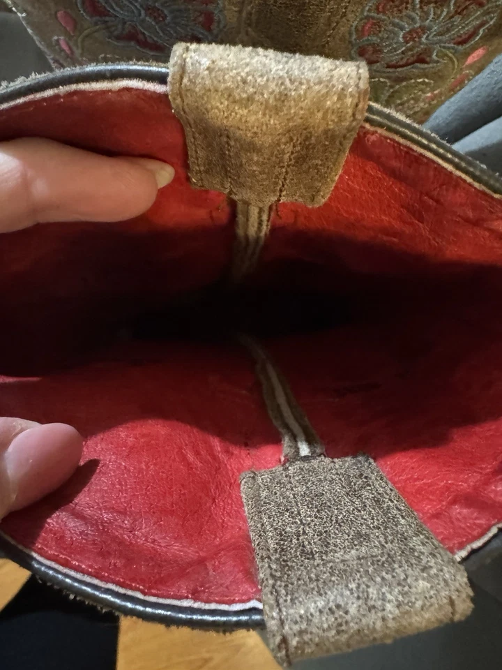 Botas Vaqueras Macie Bean Western 6 Marrón Floral Bordado Jardín M8033 Punta Foto 4 de 4