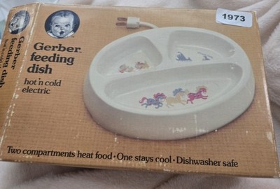 Gerber Feeding Dish, Hot 'n Cold Electric, Vintage - WORKS