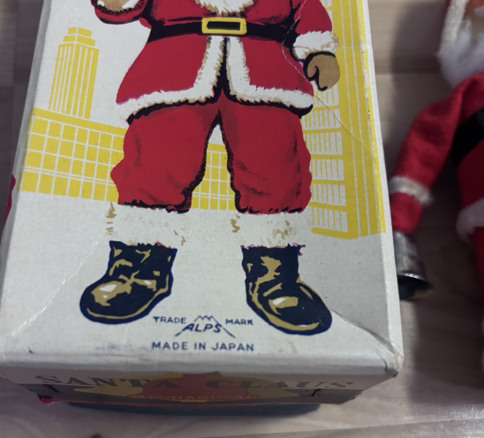 Bell Ringer Item 1950s ALPS Mechanical Santa Claus wind-up bell-ringer toy-Japan With ...