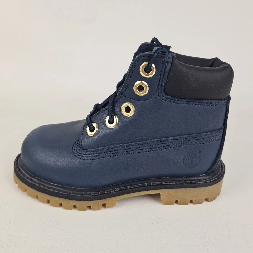 🚨 Timberland 6In Premium 36825 NIÑOS PEQUEÑOS Botas Exterior Azul Marino Cuero Mar Talla 5 Foto 2 de 4