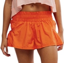 Free People  Get Your Flirt On Scarlett Orange Shorts Skort Women’s Size Medium