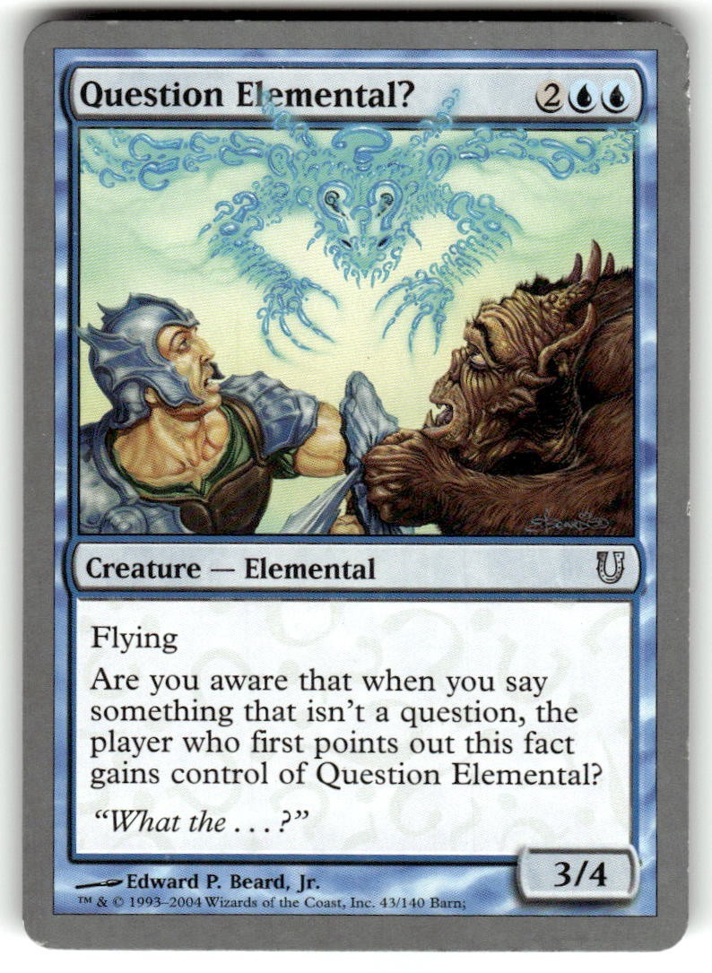 Question Elemental? Unhinged Regular MTG