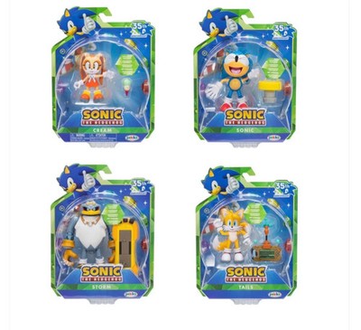 Sonic 35th Ann 4'' Figures Jakk's Wave 25 Set of 4 (Cream, Sonic, Storm & Tails)