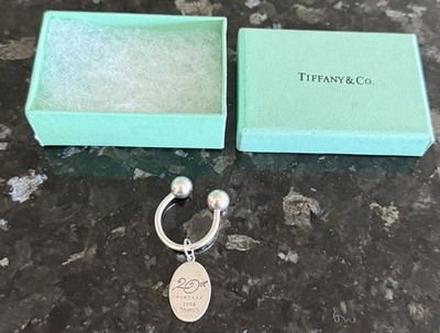 Tiffany & Co Silver Horseshoe Key Chain Ring /Opus One Vintage 1998 Signed Charm