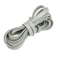 Flat Leather Cord, 3.3 Yard 8mm Leather String Strips for DIY Crafts Grey